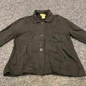 Art and Soul Black Button Down Top sz. S